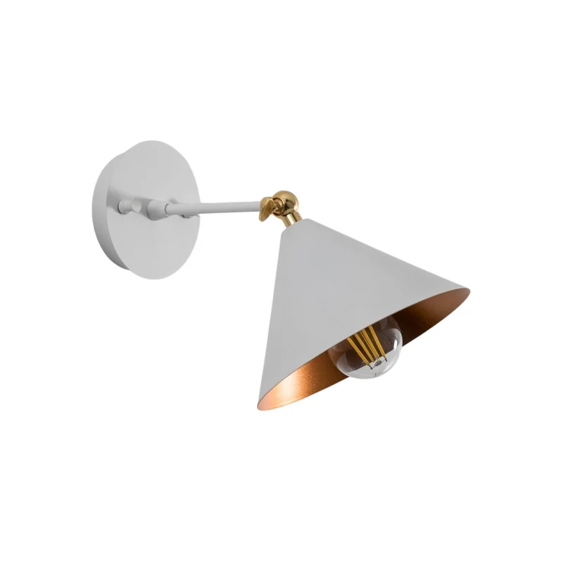 B-Ware Berceste Wandleuchte Lampe Wandlampe weiß gold 185-A Metall E27 Wohnzimmer