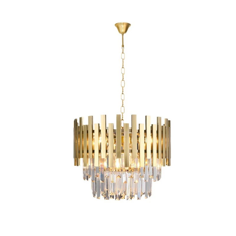 B-Ware Aspen Hängelampe Pendelleuchte gold Metall Glas Glaskristalle transparent 30 cm