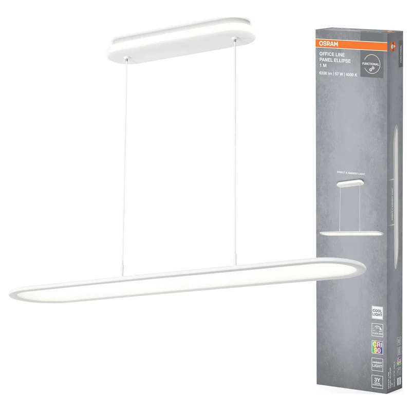 B-Ware OSRAM HOMELIGHTING 4099854464898 Office Line Panel Ellipse 57W 940 White Deckenl
