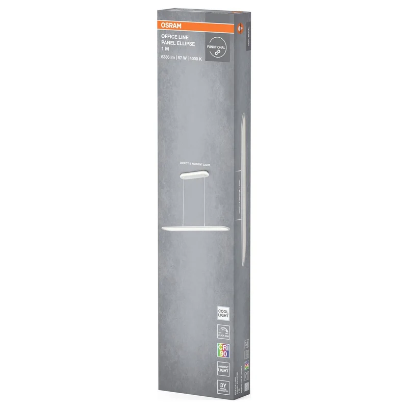 B-Ware OSRAM HOMELIGHTING 4099854464898 Office Line Panel Ellipse 57W 940 White Deckenl