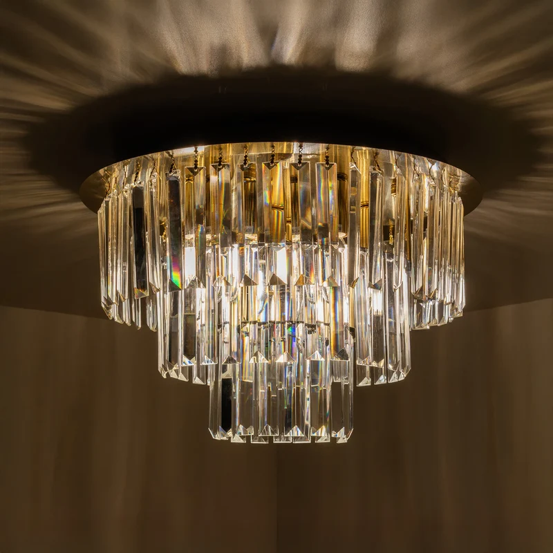 B-Ware Milagro Lighting Deckenleuchte Lampe Milano Glas Metall gold transparent