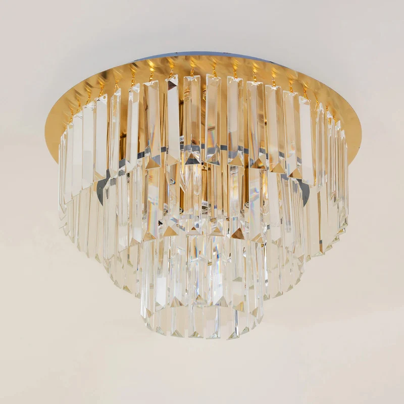 B-Ware Milagro Lighting Deckenleuchte Lampe Milano Glas Metall gold transparent