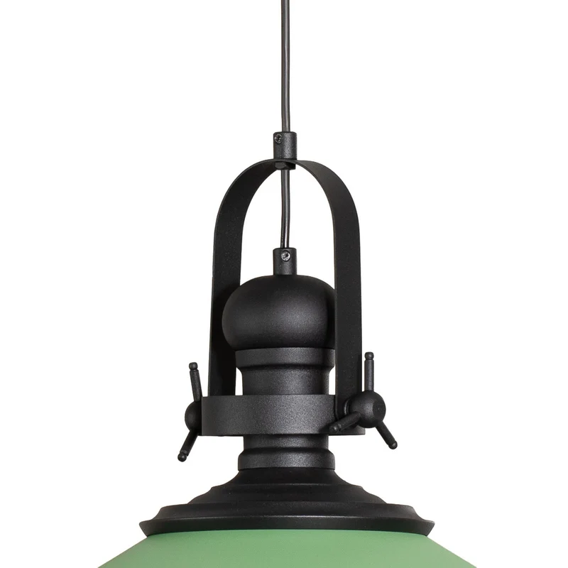 B-Ware Opviq Hängeleuchte Pendelleuchte Leuchte grün Metall rund E27 Craft