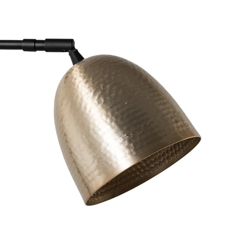 B-Ware Opviq Tischleuchte Lampe Tattoo 5031 gold patiniert Metall schwarz 52 cm E27