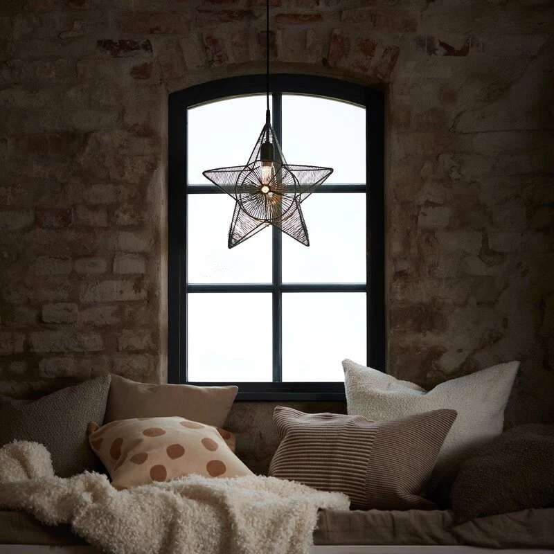 B-Ware PR Home Dekostern Stern Metall Regina Garn beige Dekoartikel