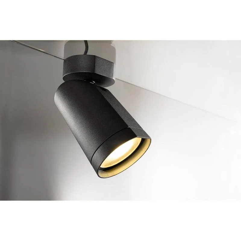 BILAS Spot Single 25° LED rund matt Schwarz 15W 2700K mit Rosette