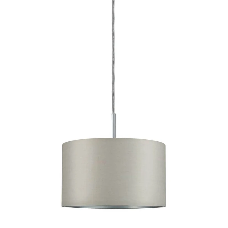 DecoSystems Stoffschirm Tessa Grau max. 50W Ø 25cm