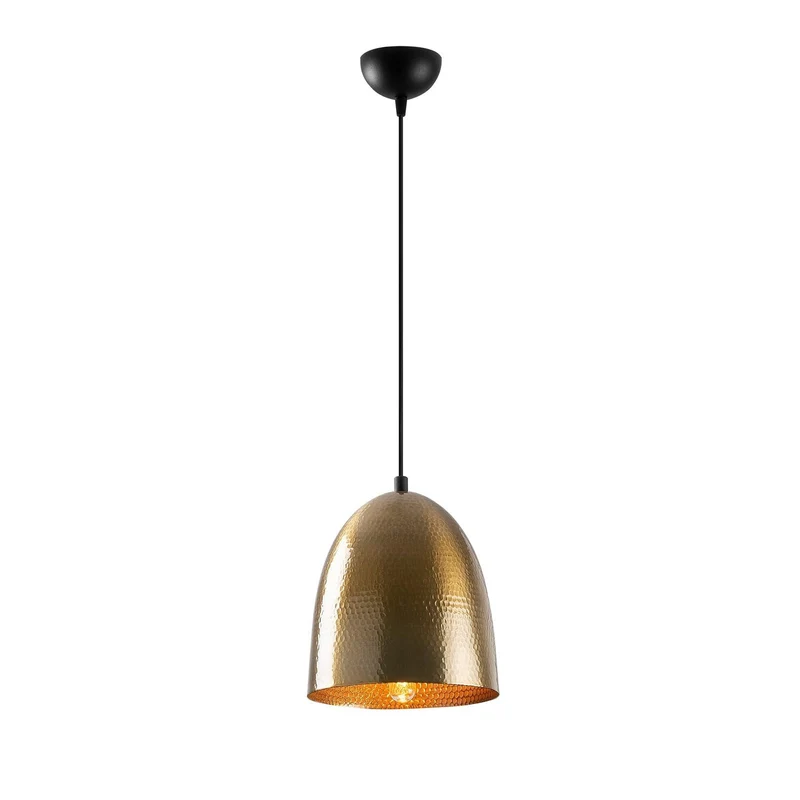 B-Ware Tattoo Hängeleuchte Pendelleuchte Metall gold antik Deckenlampe Ø20cm dimmbar