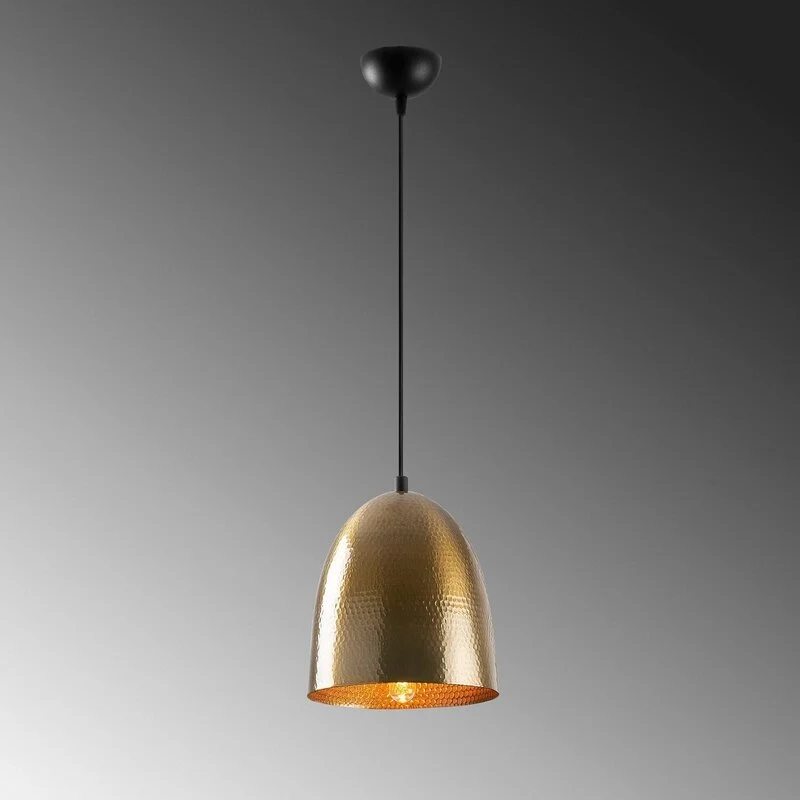 B-Ware Tattoo Hängeleuchte Pendelleuchte Metall gold antik Deckenlampe Ø20cm dimmbar