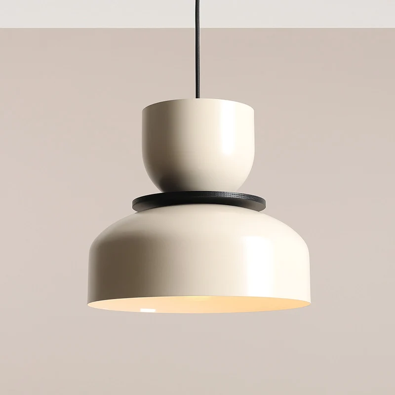 B-Ware Hängelampe Uto Pendelleuchte Deckenleuchte creme Kabel schwarz Metall 30 cm