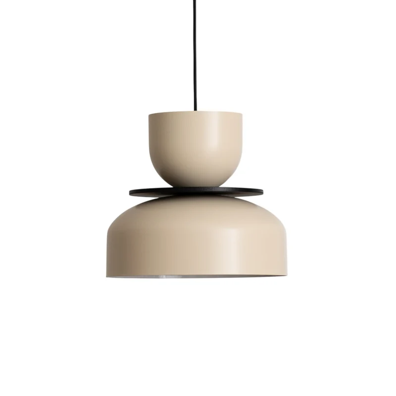B-Ware Hängelampe Uto Pendelleuchte Deckenleuchte creme Kabel schwarz Metall 30 cm