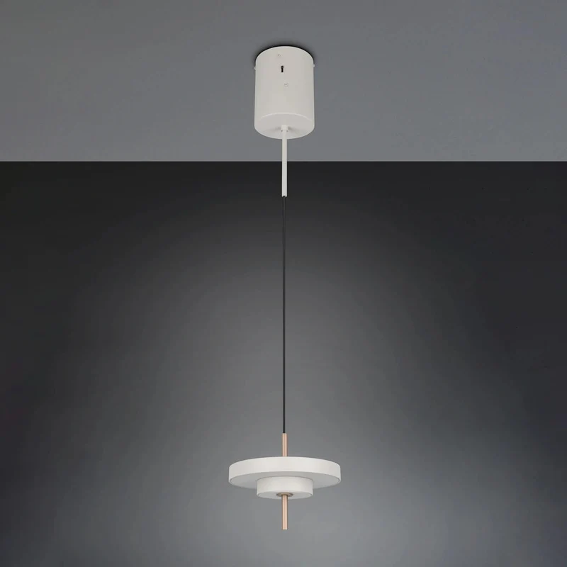 B-Ware Trio Lighting Pendelleuchte Hängelampe LED Leuchte hellgrau Metall CCT dimmbar