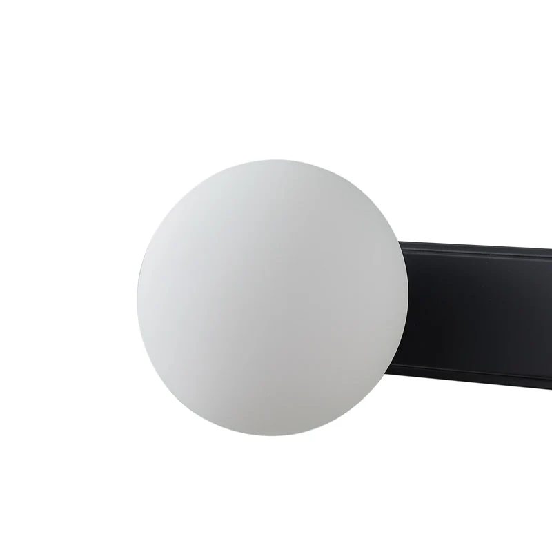 B-Ware Lucande Wandlampe Badleuchte LED Glas schwarz IP44 Aluminium Myrra 60 cm