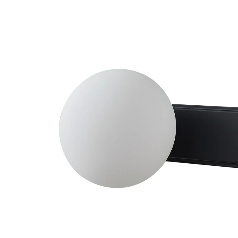 B-Ware Lucande Wandlampe Badleuchte LED Glas schwarz IP44 Aluminium Myrra 60 cm