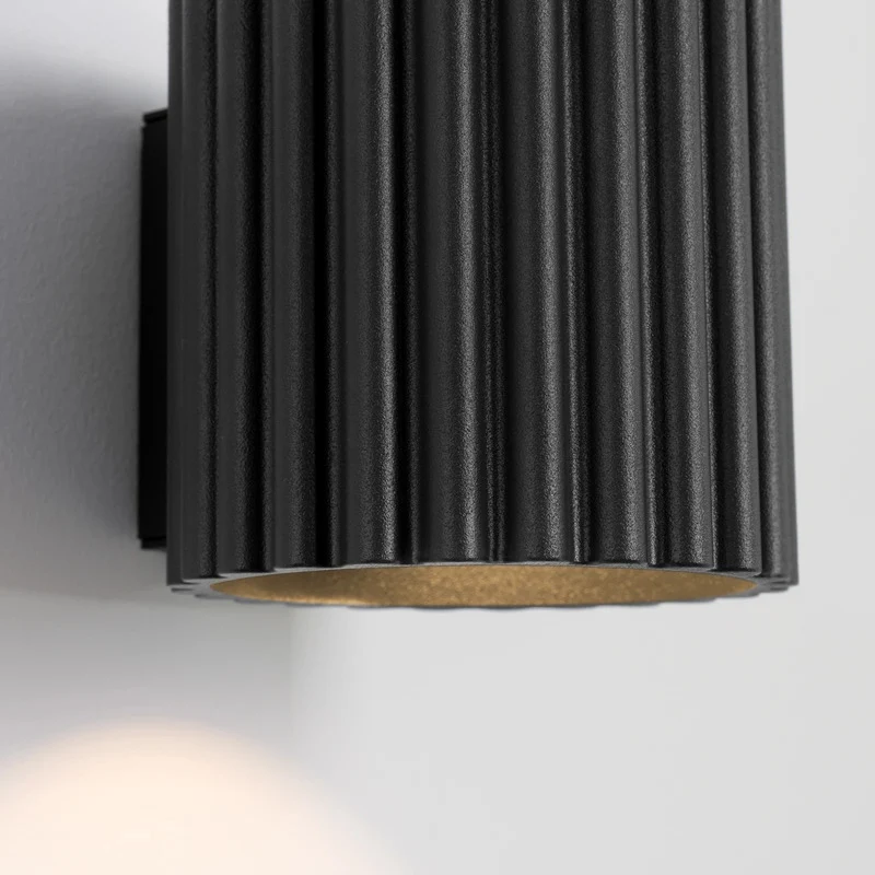 B-Ware SOLLUX Wandleuchte Wandlampe Lampe RIBLA schwarz Aluminium Beleuchtung G9 LED