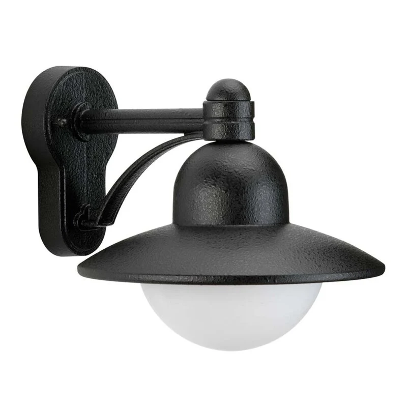 B-Ware Albert Leuchten Wandleuchte Wandlampe Yarai Landhausstil schwarz Aluminium Glas