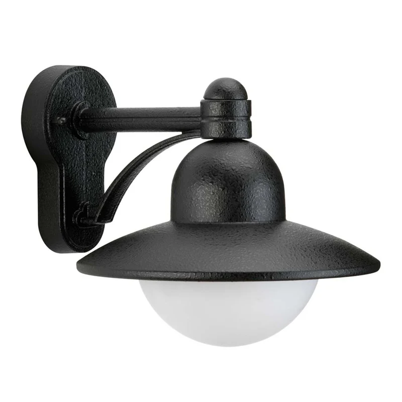 B-Ware Albert Leuchten Wandleuchte Wandlampe Yarai Landhausstil schwarz Aluminium Glas
