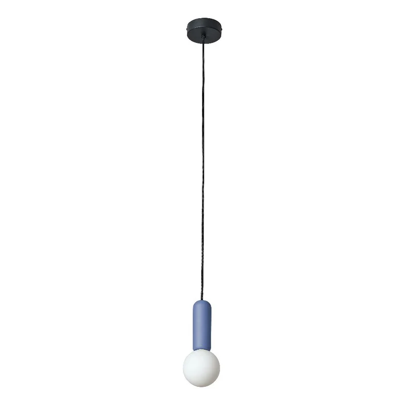 B-Ware Osram Pendelleuchte Hängelampe Decor Conrete Mic Beton Glaskugel Blau G9 LED