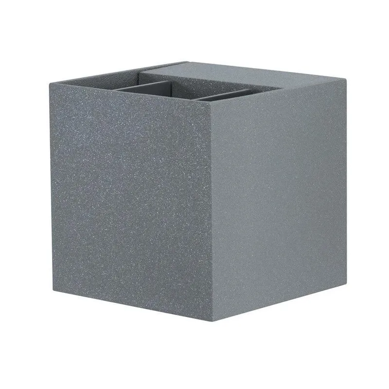 Wandaufbauleuchte LED Cybo eckig 2x3W grau 80x80mm