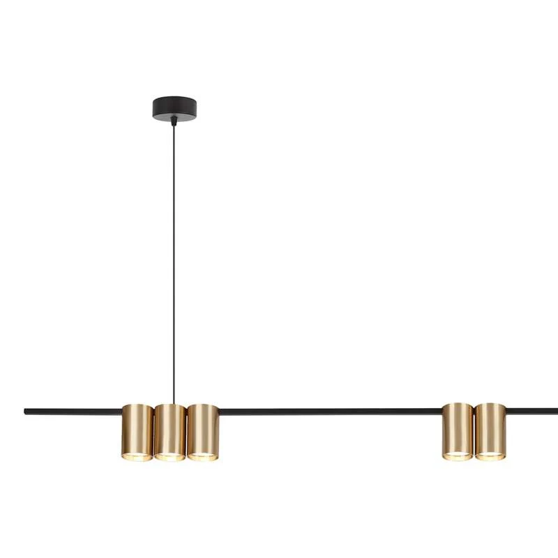 B-Ware Hängelampe Genesis Alu schwarz/gold 7 x GU10 Länge 150 cm Lampe SIEHE TEXT/FOTO