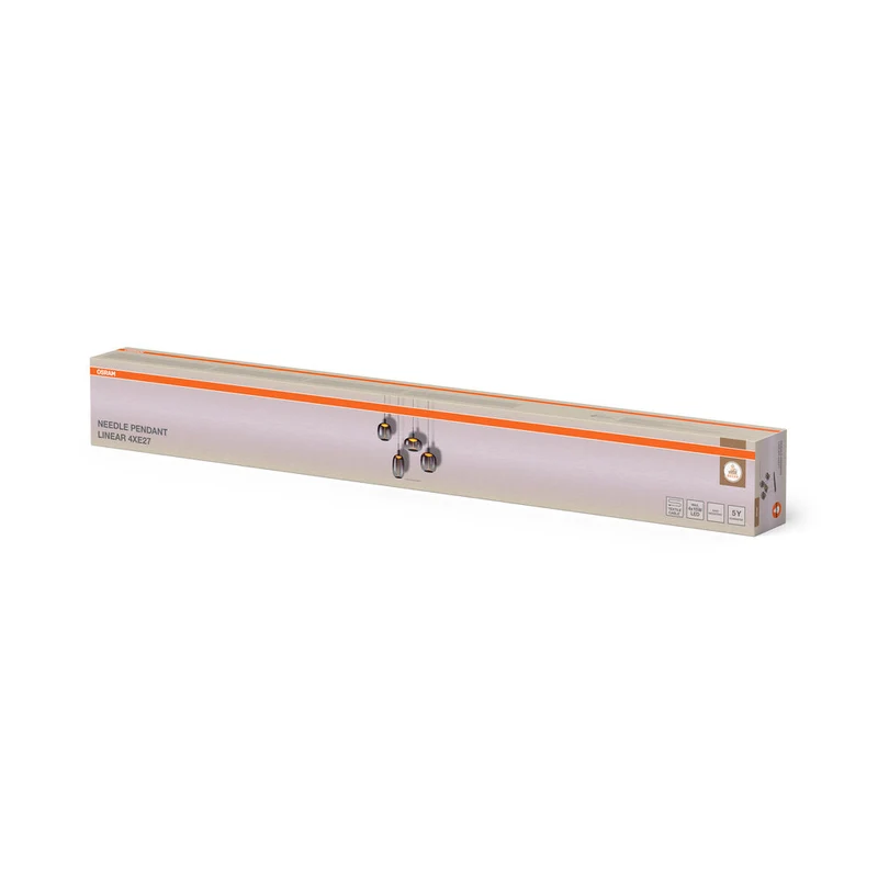 B-Ware OSRAM Pendelleuchte Hängeleuchte Needle Linear E27 LED Innenraum dunkelgrau