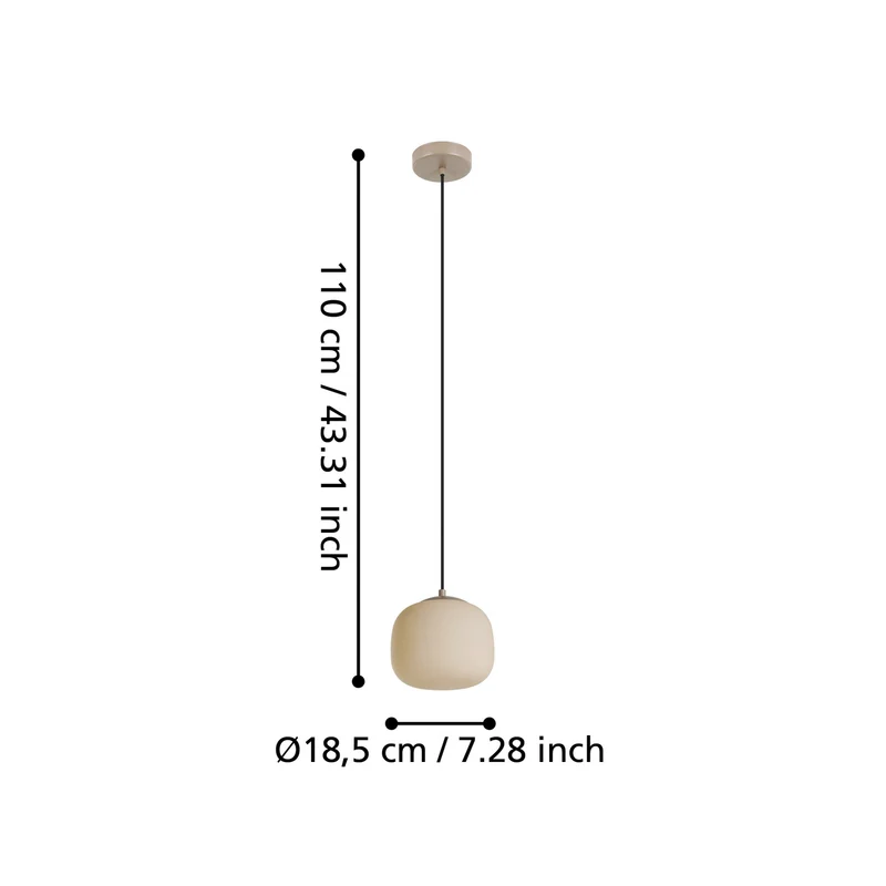 B-Ware EGLO Hängeleuchte Cominio Hängelampe Deckenlampe Leuchte taupe sand einflam980