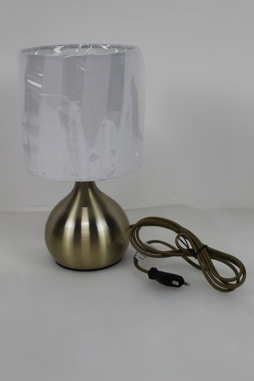 B-Ware Marlow Home Co. Chesler LED Tischlampe Touch Nachttischlampe 29cm Messing Antik