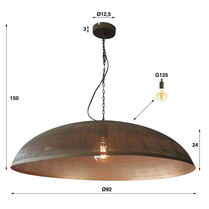 B-Ware Zijlstra Hängeleuchte Pendelleuchte Cosbro Leuchte Lampe Ø92cm bronze antik