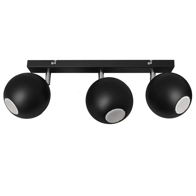 B-Ware Netlighting Deckenstrahler Strahler Midnight Schwarz Eisen 3 flammig GU10