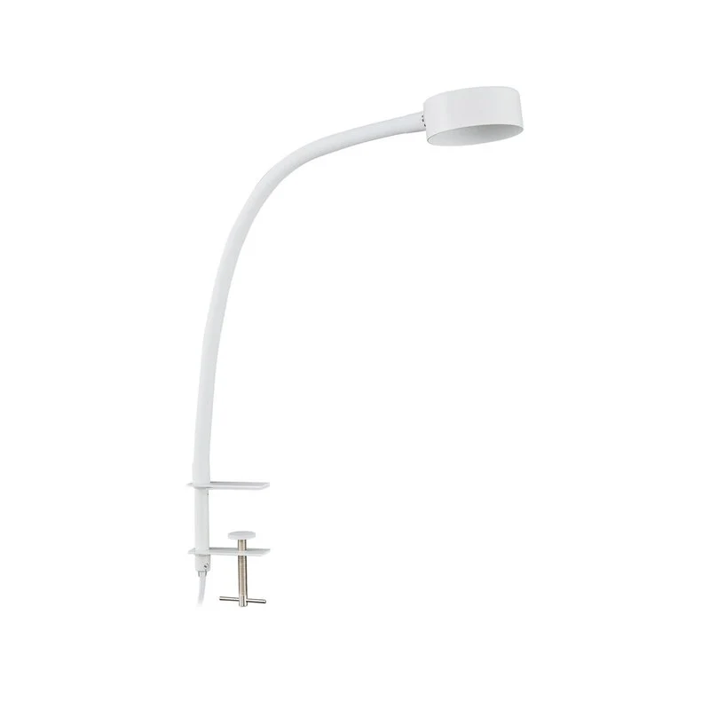 B-Ware Lindby Schraubklemmleuchte Klemmleuchte Jyla Flexarm weiß matt Eisen GX53