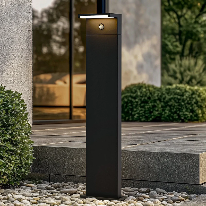 B-Ware Arcchio Wegeleuchte Pollerleuchte LED Iberion Sensor schwarz Aluminium Bewegungs