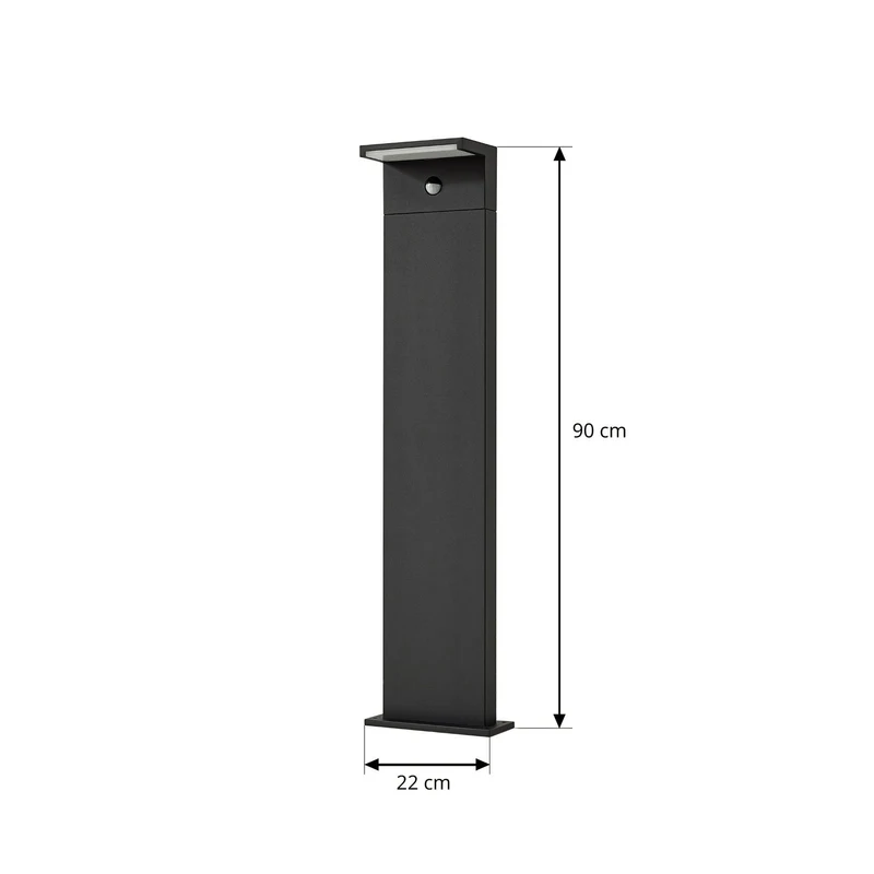 B-Ware Arcchio Wegeleuchte Pollerleuchte LED Iberion Sensor schwarz Aluminium Bewegungs