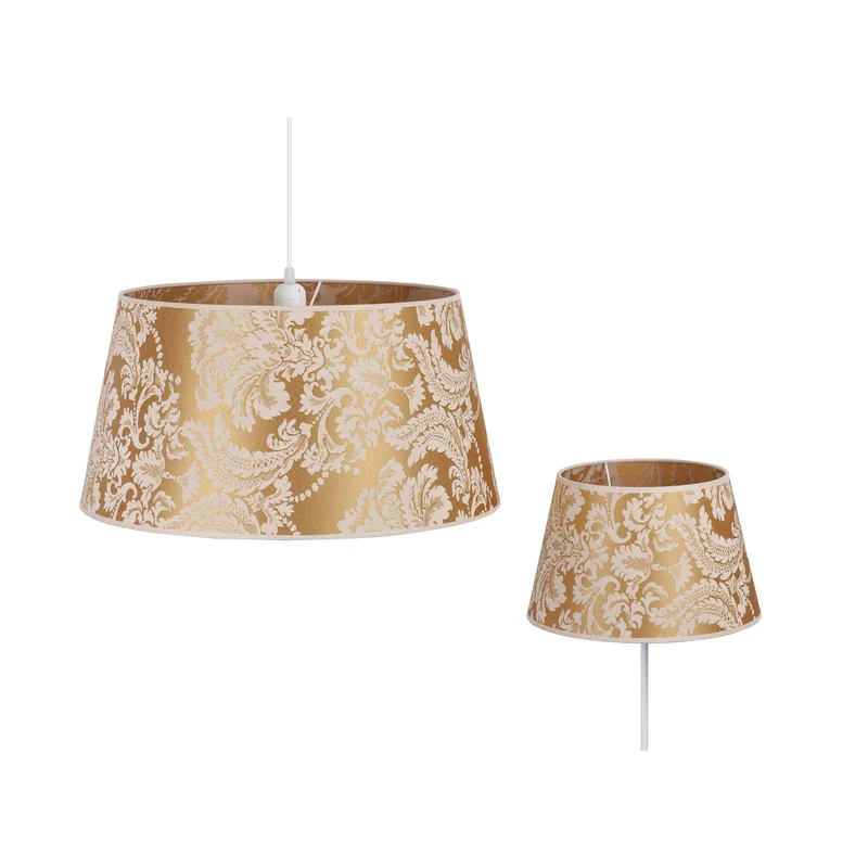 B-Ware Duolla Lampenschirm Schirm Cone Gold Höhe 25,5 cm Lampenaufsatz Lampenabdeckung