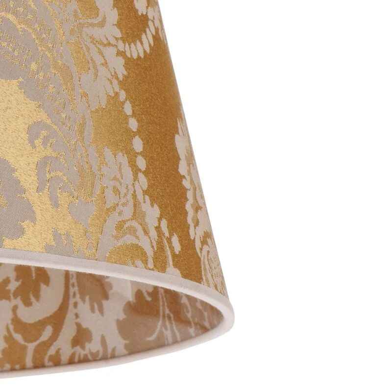B-Ware Duolla Lampenschirm Schirm Cone Gold Höhe 25,5 cm Lampenaufsatz Lampenabdeckung