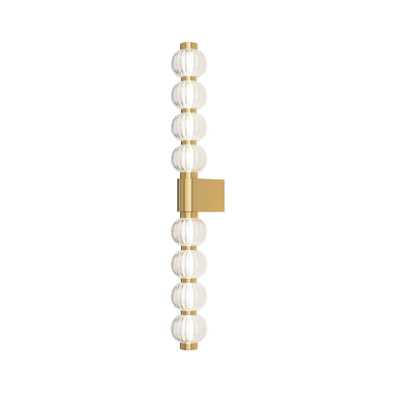 B-Ware Maytoni LED Wandleuchte Leuchte Amulet linear 76 cm klar gold Beleuchtung