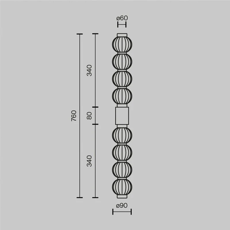 B-Ware Maytoni LED Wandleuchte Leuchte Amulet linear 76 cm klar gold Beleuchtung