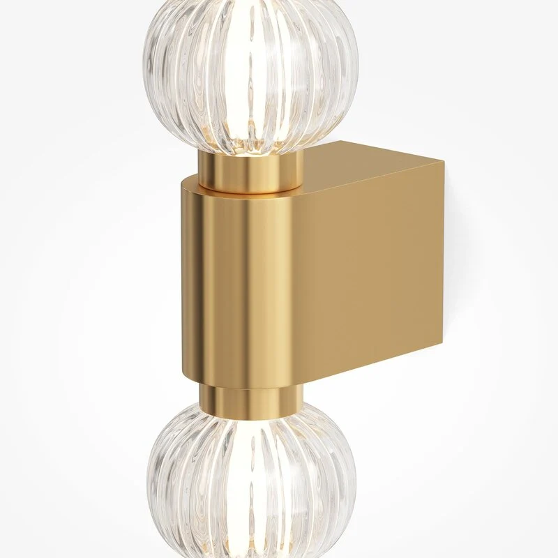 B-Ware Maytoni LED Wandleuchte Leuchte Amulet linear 76 cm klar gold Beleuchtung