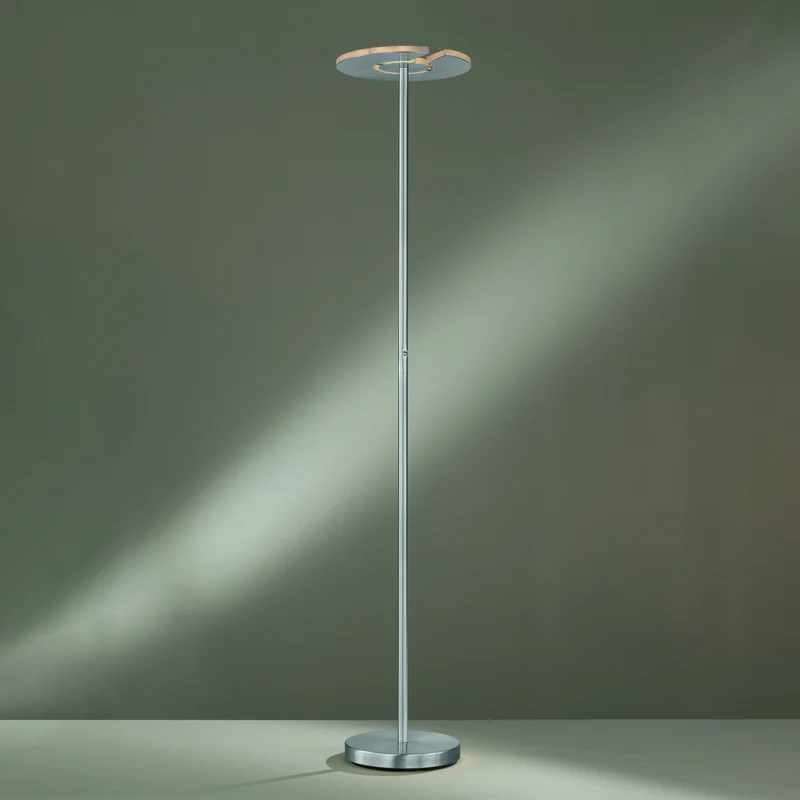 B-Ware Stehleuchte Lampe LED Dent CCT Funktion Dimmer nickel matt chrom Beleuchtungs550