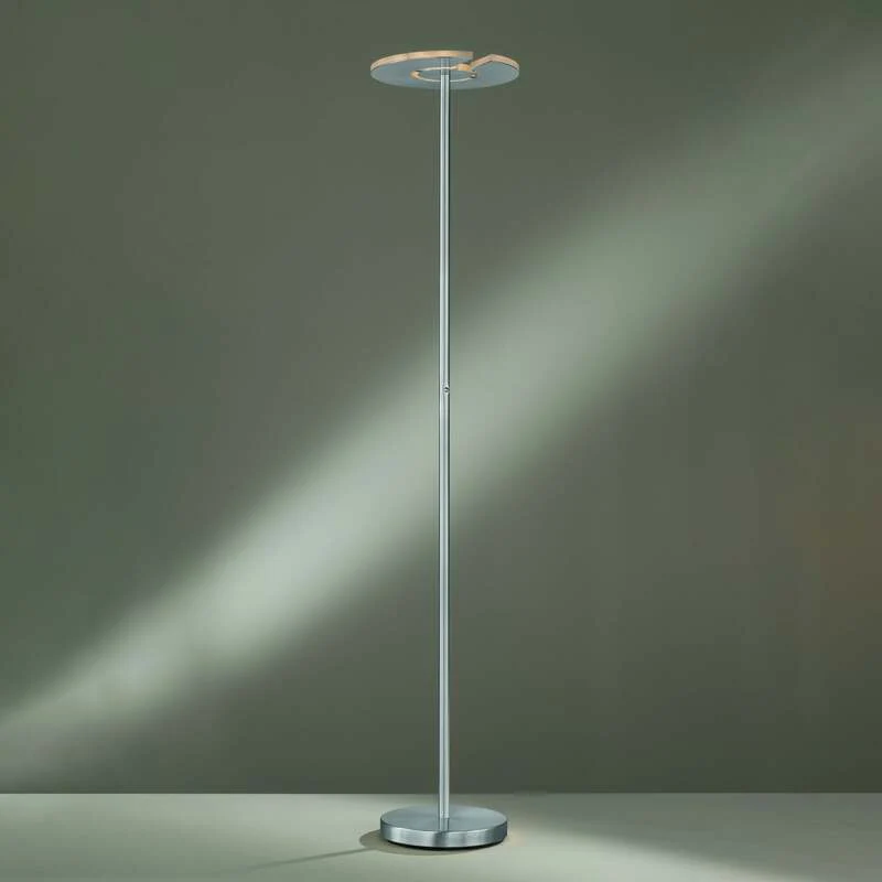 B-Ware Stehleuchte Lampe LED Dent CCT Funktion Dimmer nickel matt chrom Beleuchtungs550