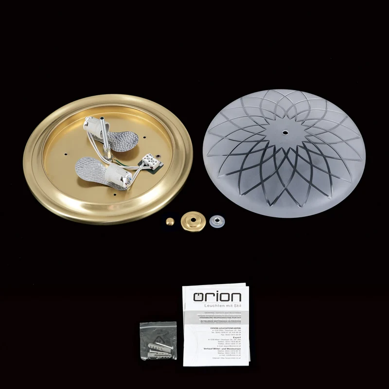 B-Ware ORION Deckenleuchte Porto Deckenlampe Ø 37 cm Glas bronze Stahl E27