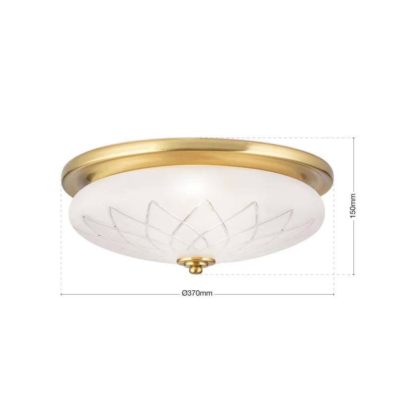 B-Ware ORION Deckenleuchte Porto Deckenlampe Ø 37 cm Glas bronze Stahl E27