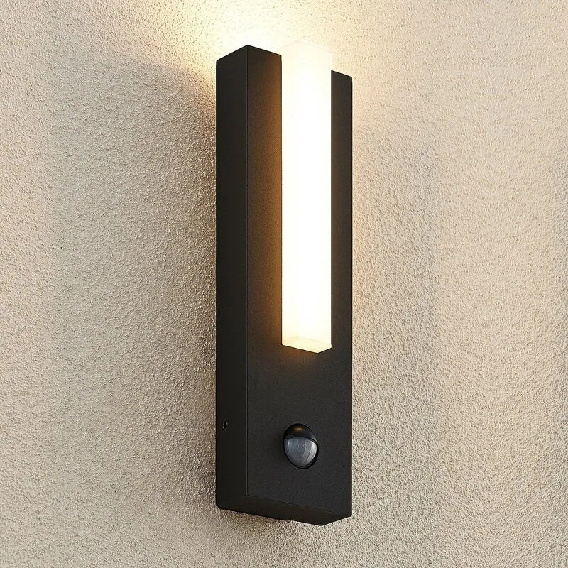 B-Ware Lucande Außenwandleuchte Wandlampe LED Bewegungsmelder graphitgrau IP54244