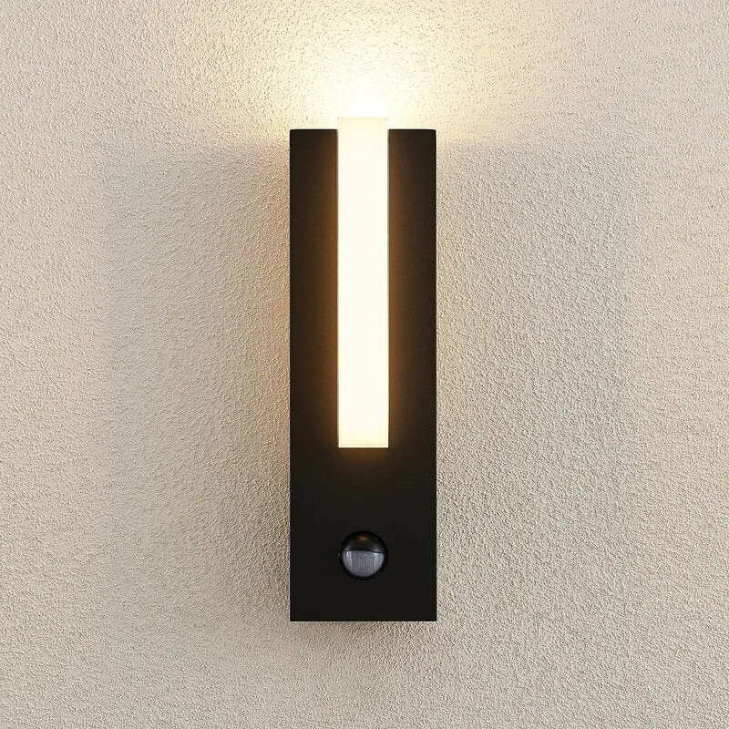 B-Ware Lucande Außenwandleuchte Wandlampe LED Bewegungsmelder graphitgrau IP54244