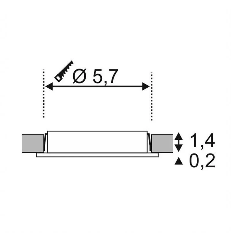 Downlight DL 126 LED rund Metall-Gebürstet 2,8W Warmweiß 12V