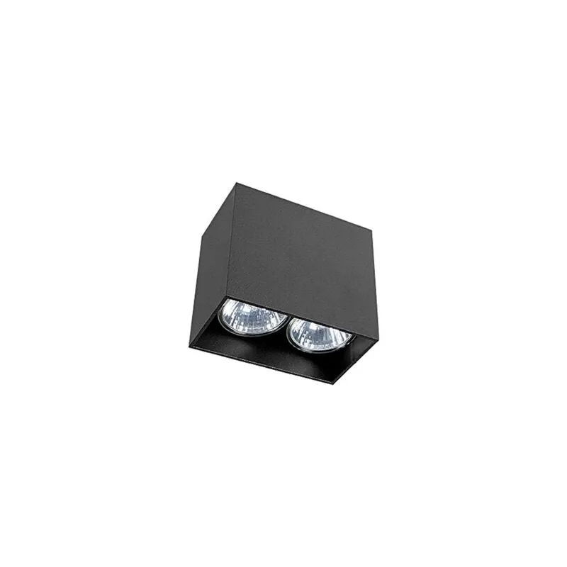 B-Ware Nowodvorski Downlight Spot Gap eckige Form zweiflammig schwarz Aluminium GU10
