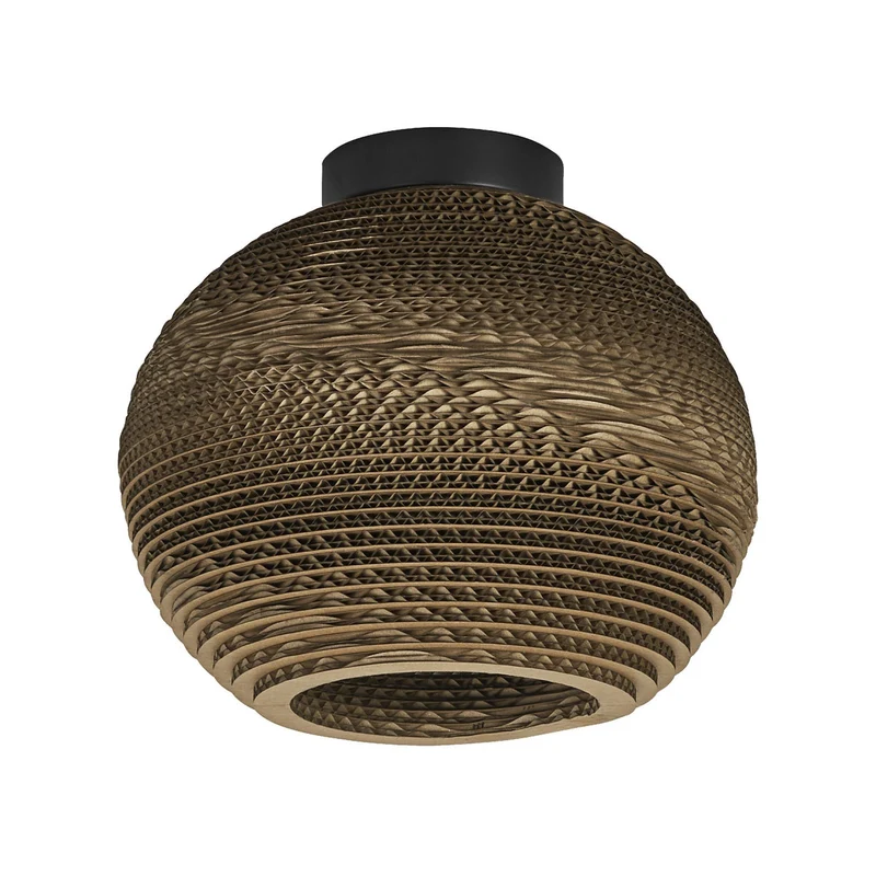 B-Ware OSRAM Deckenleuchte Lampe BALL braun Ø 26 cm Wellpappe E27