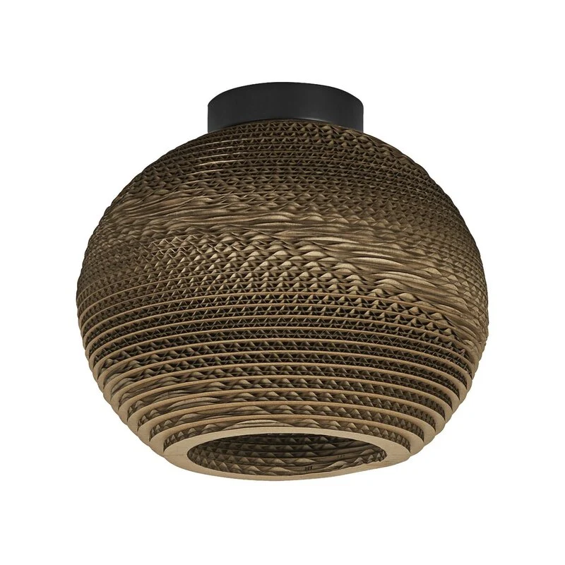 B-Ware OSRAM Deckenleuchte Lampe BALL braun Ø 26 cm Wellpappe E27