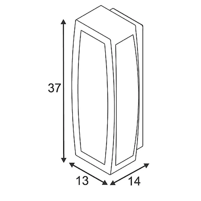 Meridian Box Wandleuchte silbergrau E27 max. 20W mit Sensor