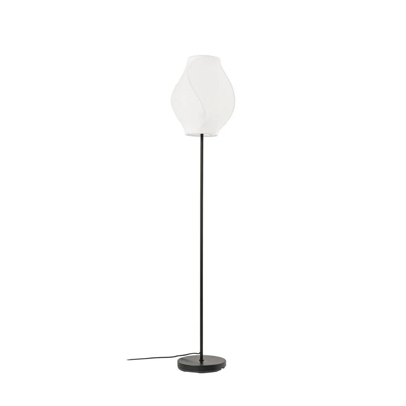 B-Ware Lucande Stehleuchte Stehlampe Tovina Textil weiß Höhe 165 cm Wohnzimmerlampe