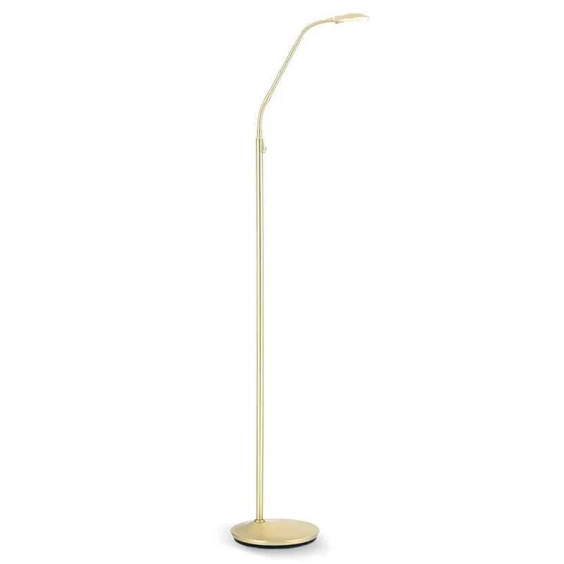 B-Ware ORION Stehlampe Standleuchte LED messing matt Lichtfarbe wechselbar Stahl Cobra